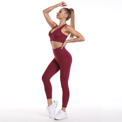 New 2026 Yoga Clothes Women's Tops Nude Butt Lift Pants Fitness Suits