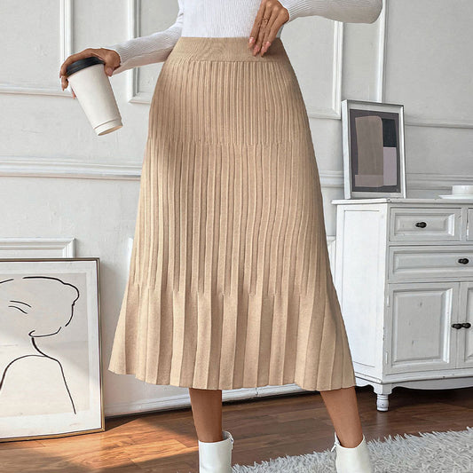 2026 New Pure Color All-matching Slim Fit Women's Skirt