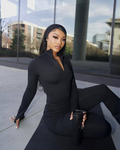 2026 Top Casual Trousers Fashion Hair Band Three-piece Set