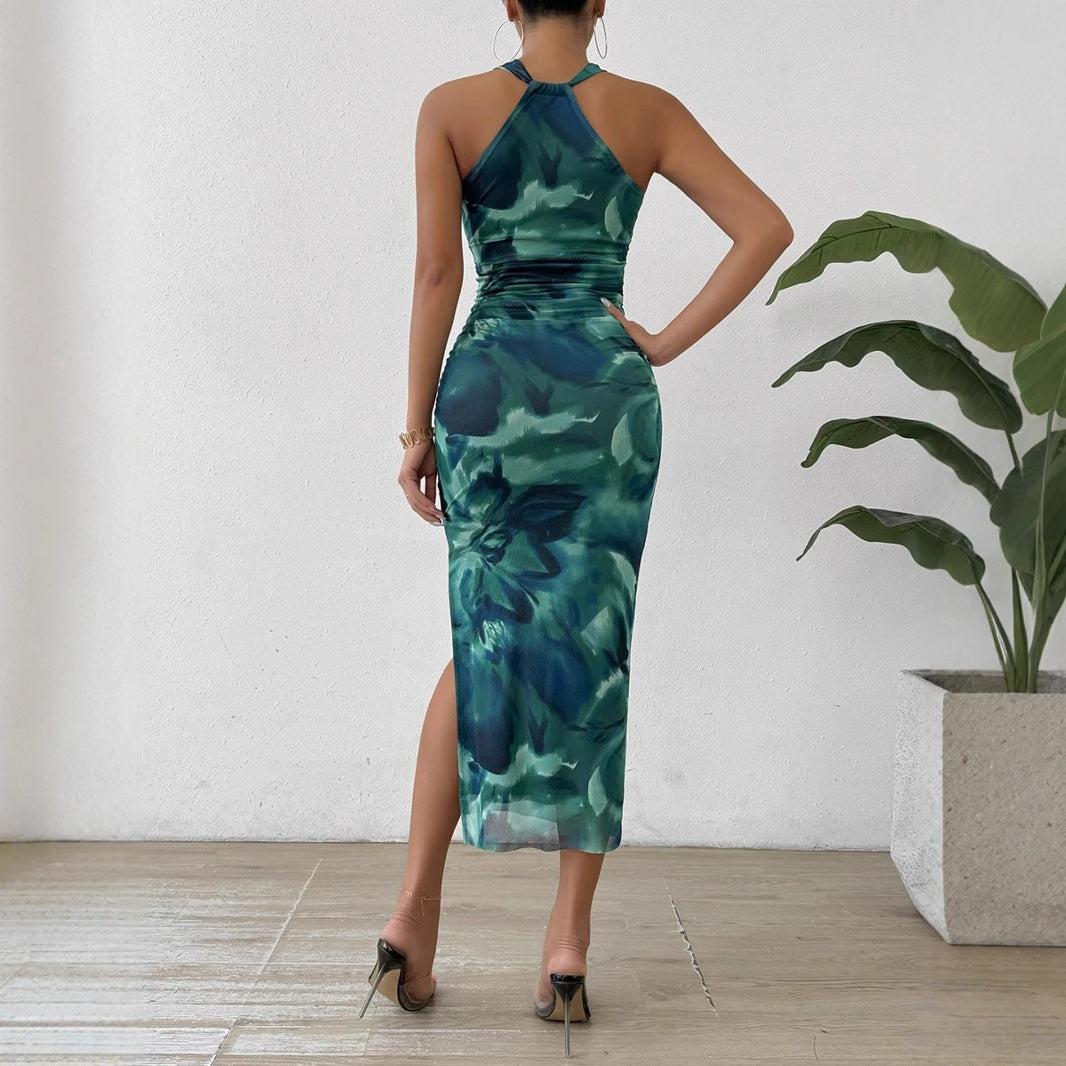 Off-the-shoulder Dress Fold Split