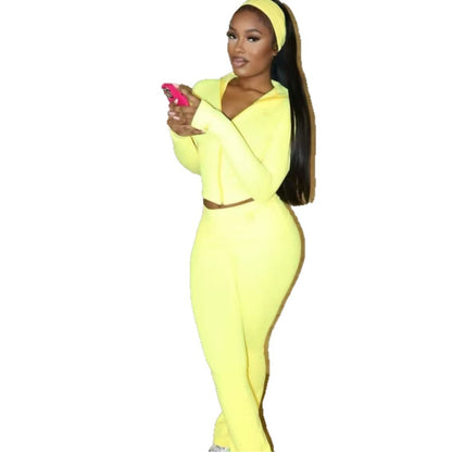 2026 Top Casual Trousers Fashion Hair Band Three-piece Set