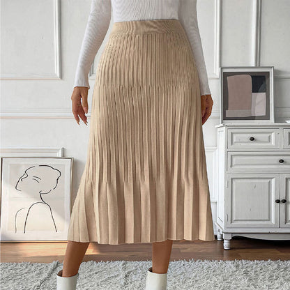 2026 New Pure Color All-matching Slim Fit Women's Skirt